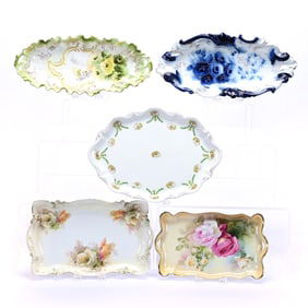 (5) Trays, Unmarked Prussia Style