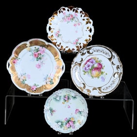 (4) Plates, R.S. Prussia Style