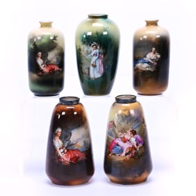 (5) Vases, Unmarked R.S. Germany