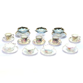 (12) Cups and Saucers, Various Styles and Decors