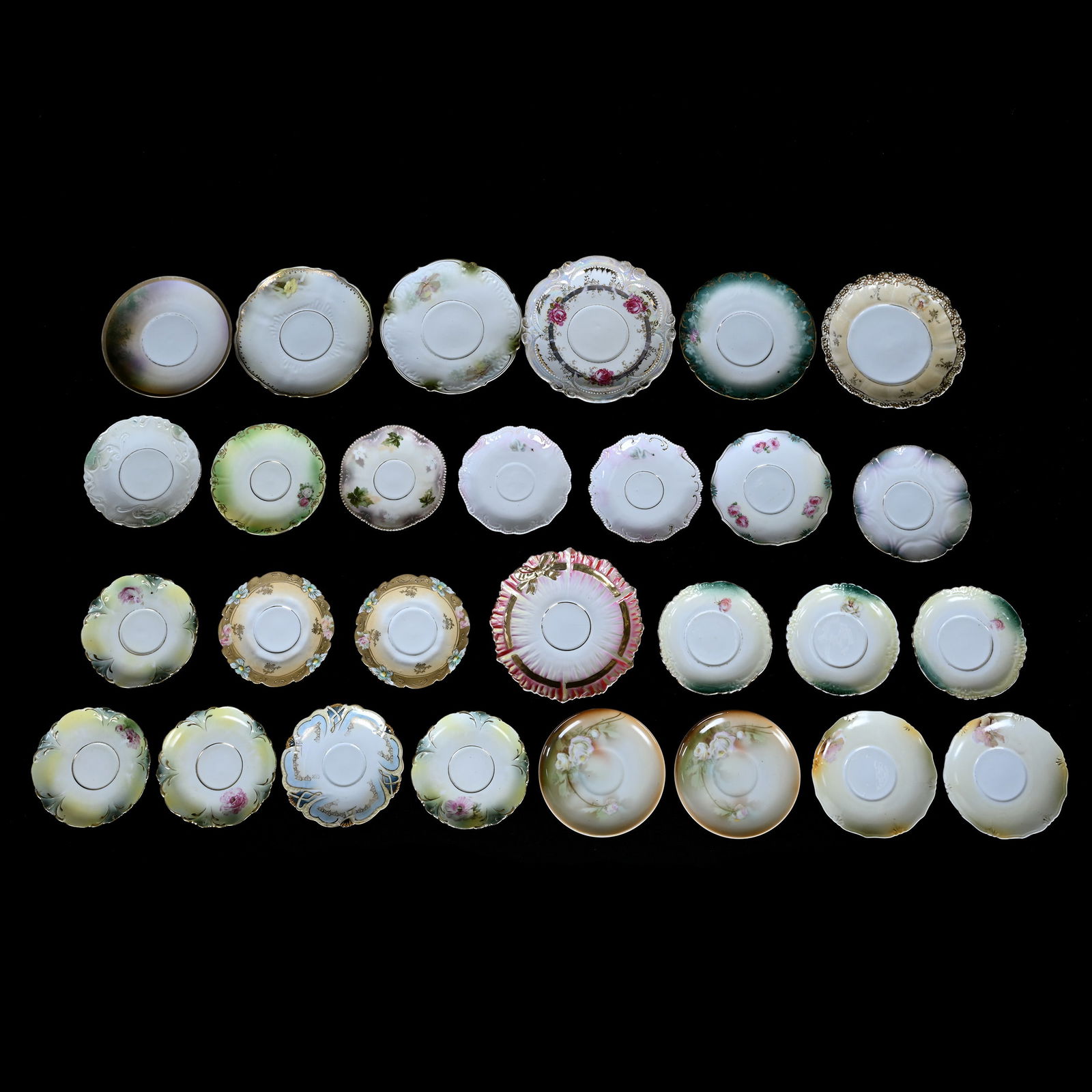 (28) Assorted R.S. Prussia Saucers (1 of 2)
