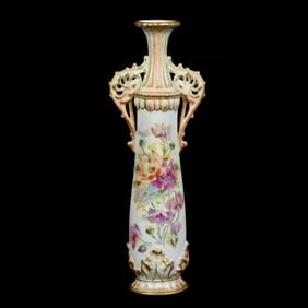 Vase, Two Handles, Unmarked Royal Bonn Style
