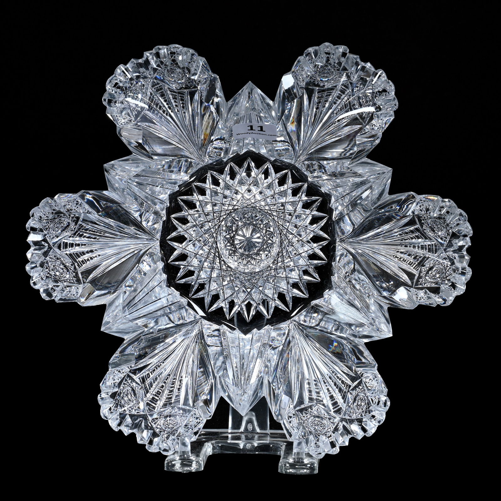 Bowl, Blown Mold, ABCG, Signed Hawkes (1 of 2)