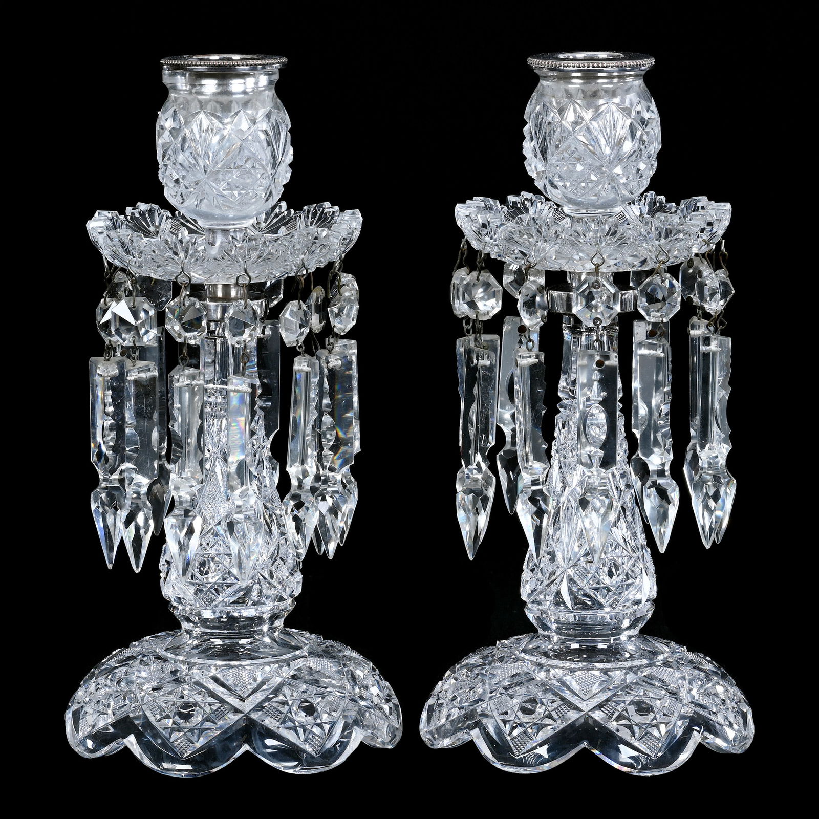 Pair Candle Lusters, ABCG, Brazilian Pattern By Hawkes (1 of 3)