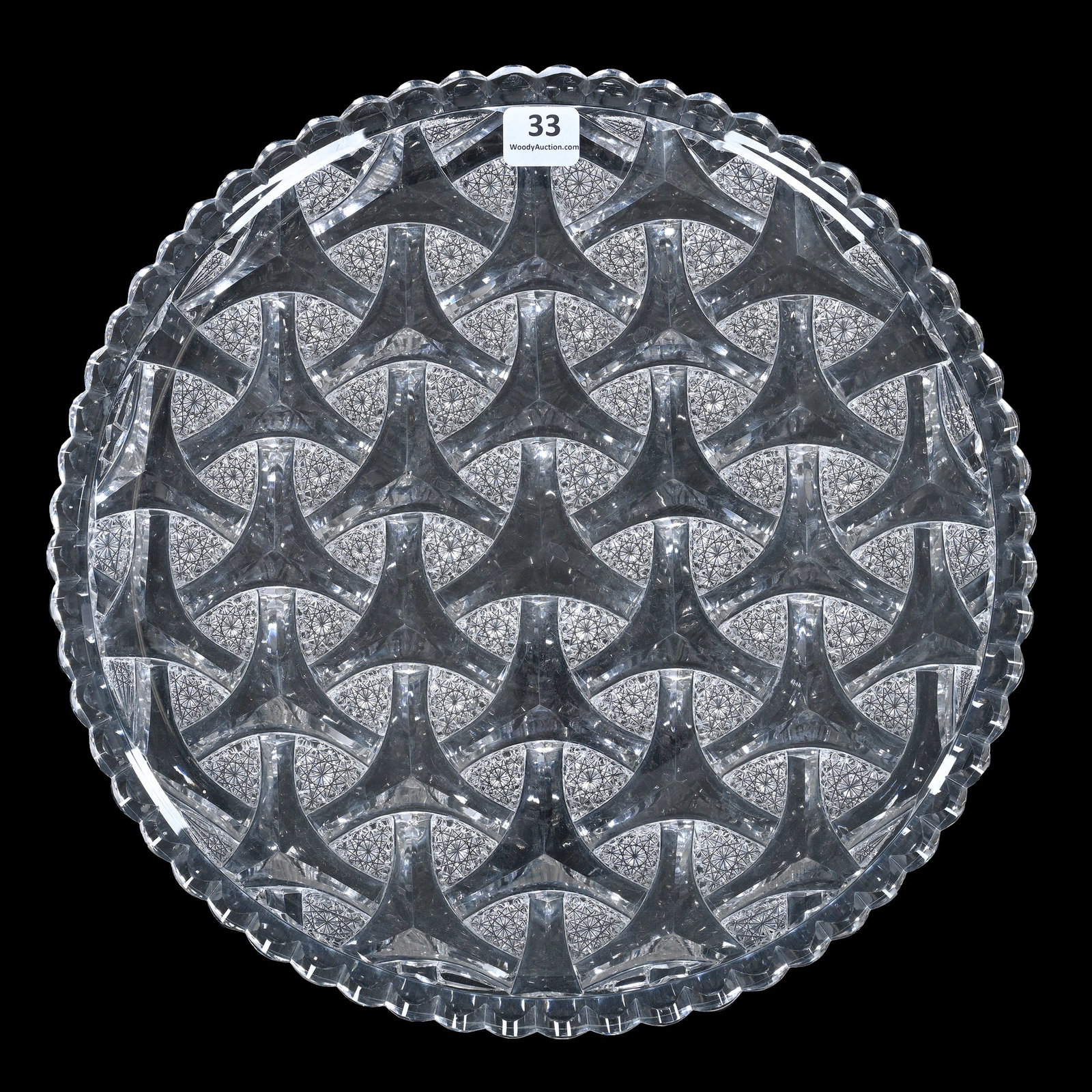 Round Tray, ABCG, Signed Hawkes, Pueblo Pattern (1 of 3)