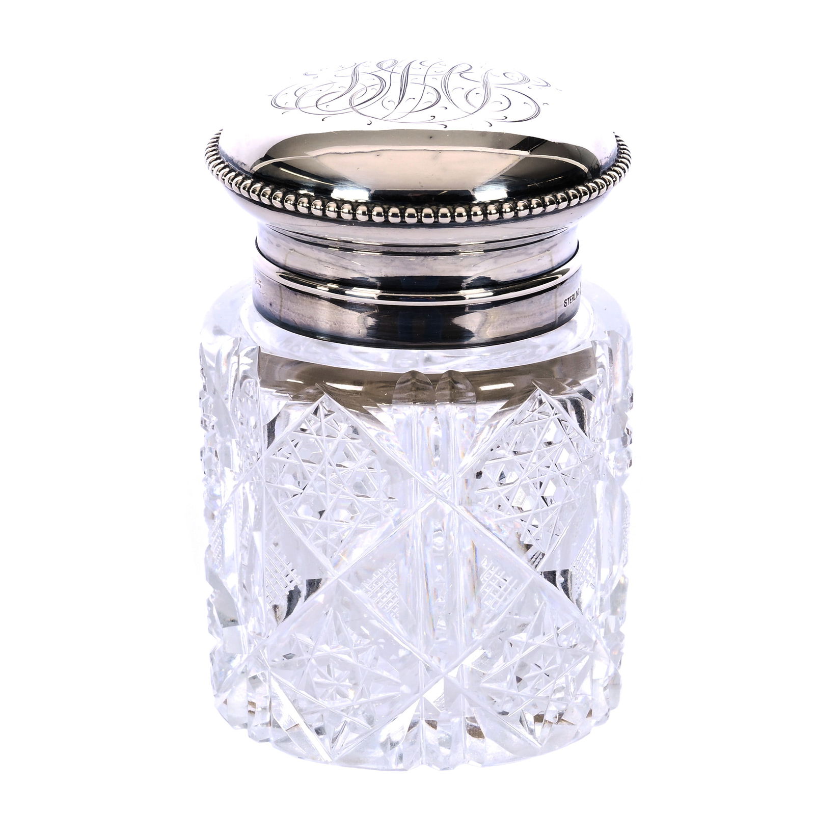 Lavender Salts Bottle By Meriden, ABCG, Original Glass Stopper (1 of 5)