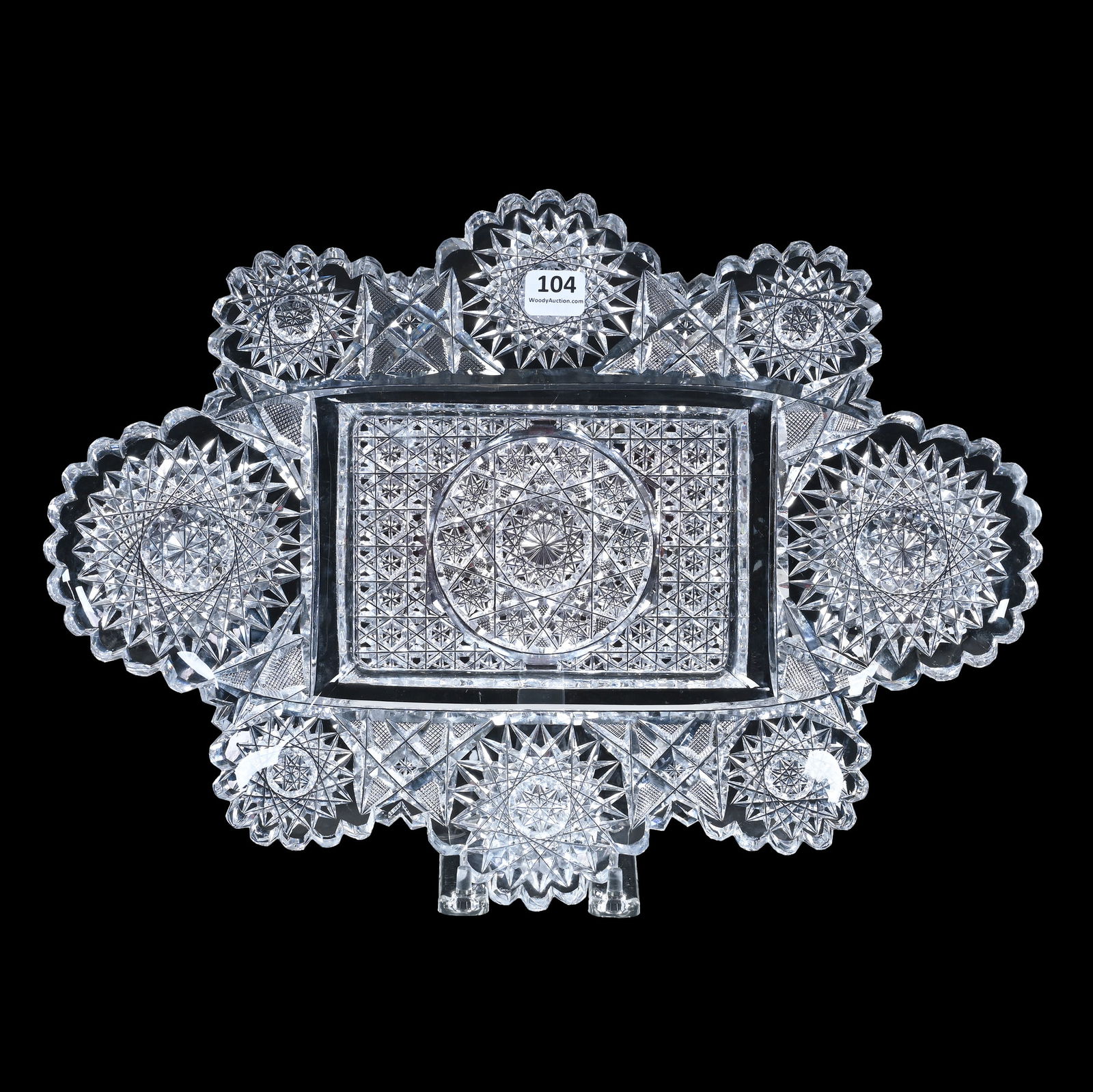 Ice Cream Tray, Blown Mold, ABCG, Arcadia Pattern By Sterling Cut Glass (1 of 2)