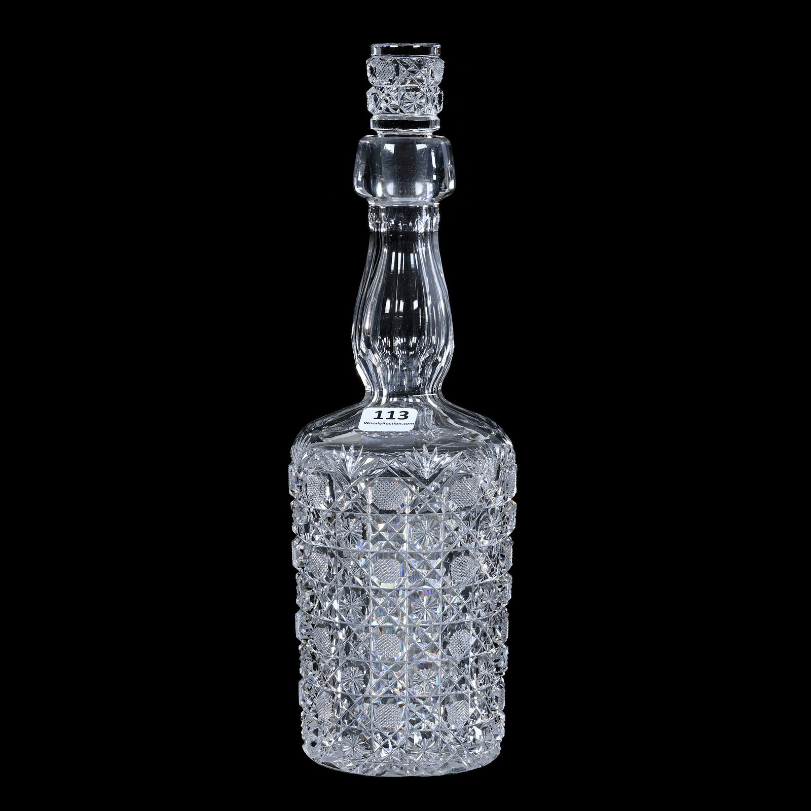 Whiskey Bottle, ABCG, Two Cut Octagon, Attributed To Pairpoint (1 of 4)