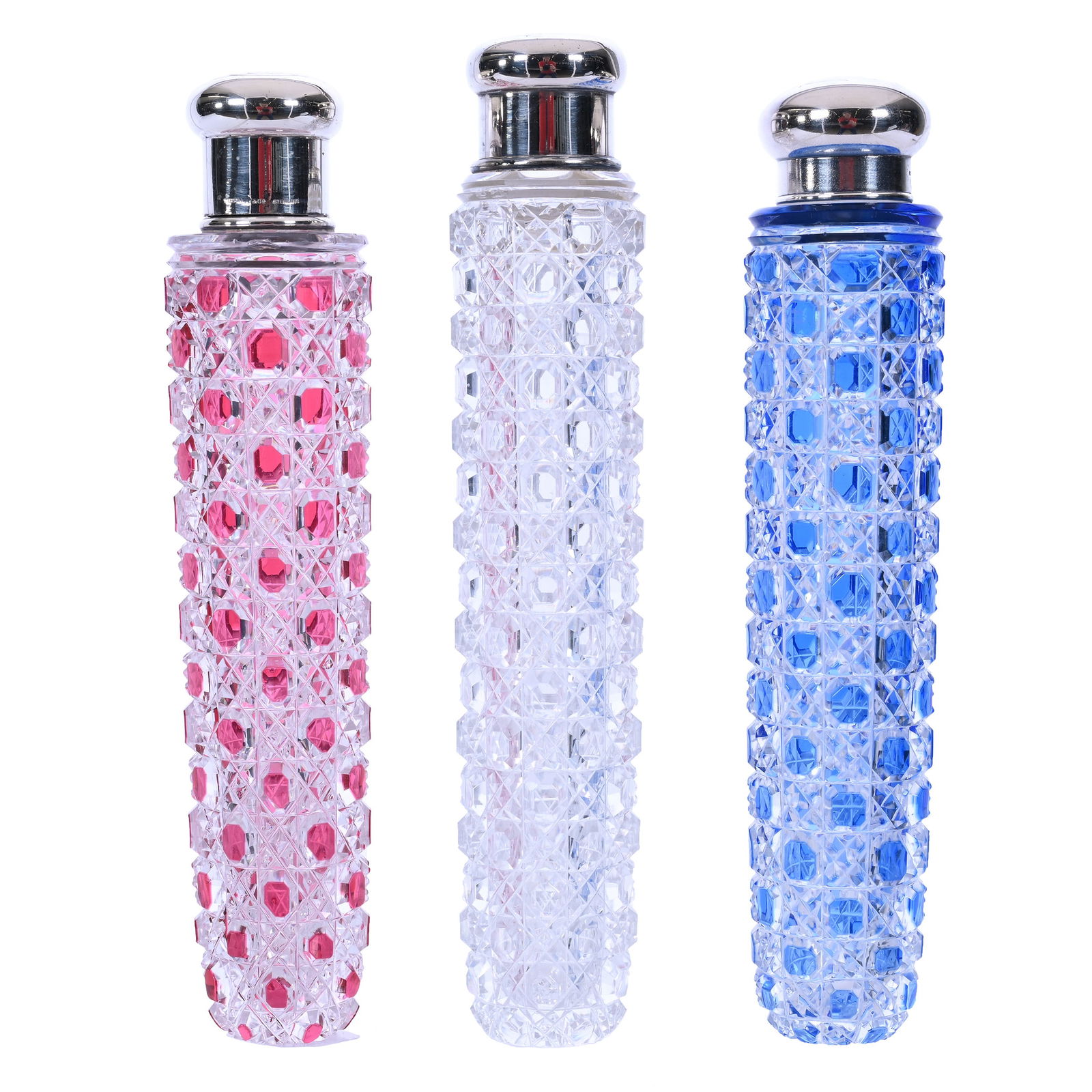 (3) Lay Down Perfume Bottles, ABCG, Patriotic Grouping (1 of 4)