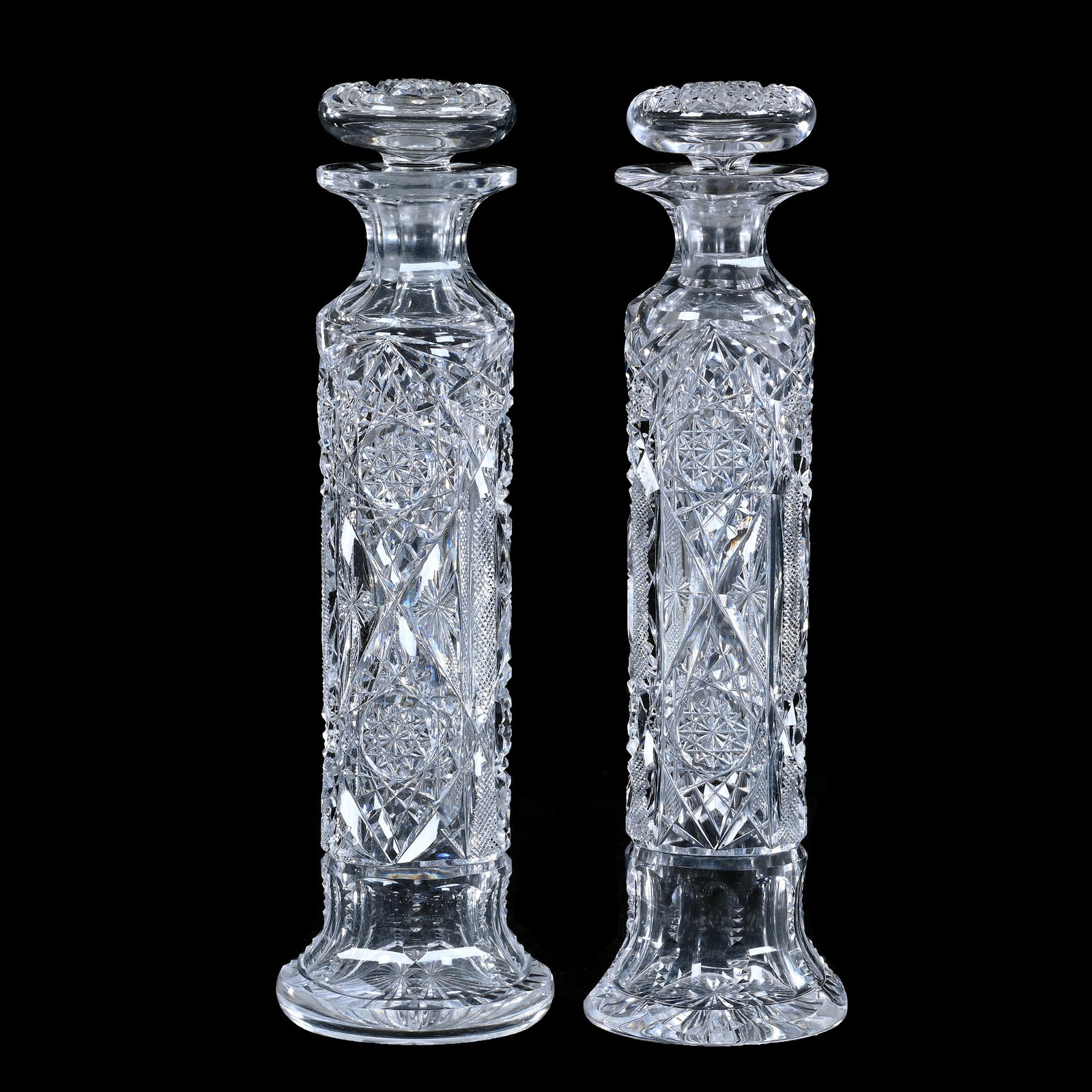 (2) Vertical Perfume Bottles, Creswick Pattern By Egginton (1 of 4)