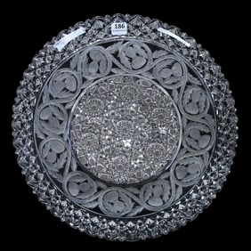 Round Tray, ABCG, Hobstar & Strawberry Center