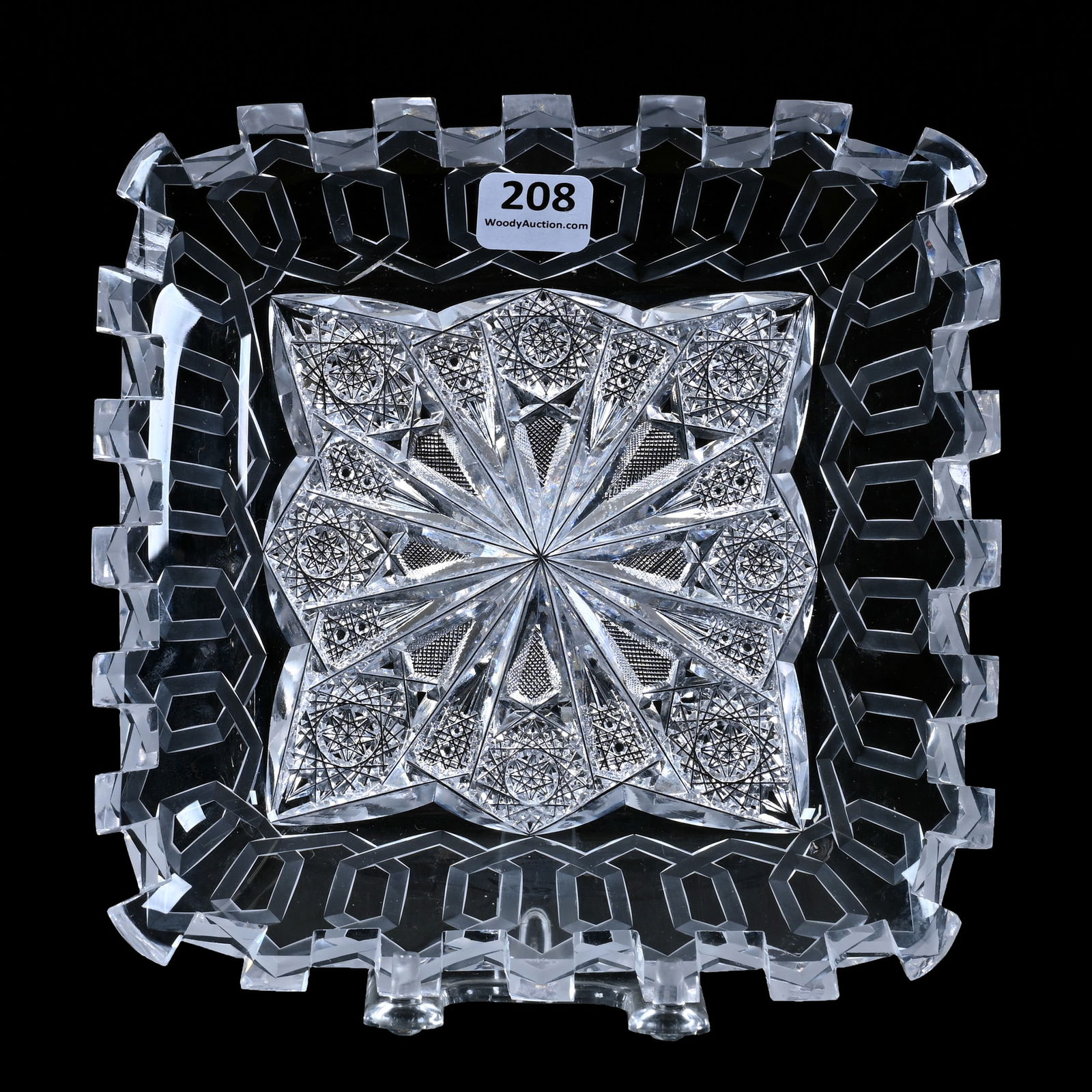 Plate, Square, ABCG, Alhambra Pattern (Also Known As Greek Key) (1 of 2)