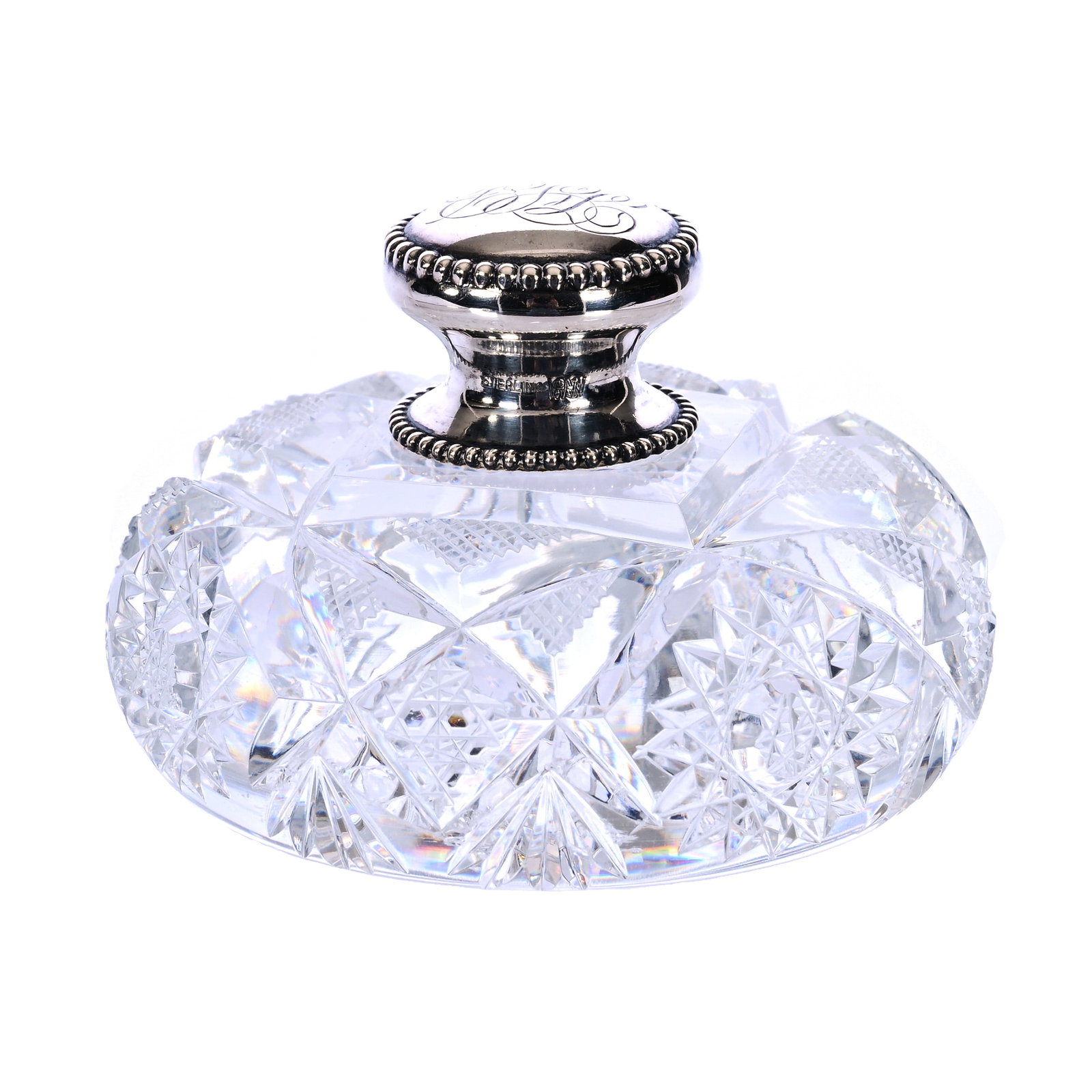 Paperweight, ABCG, Hobstar Base, Hobstar, Strawberry Diamond & Fan Border (1 of 5)