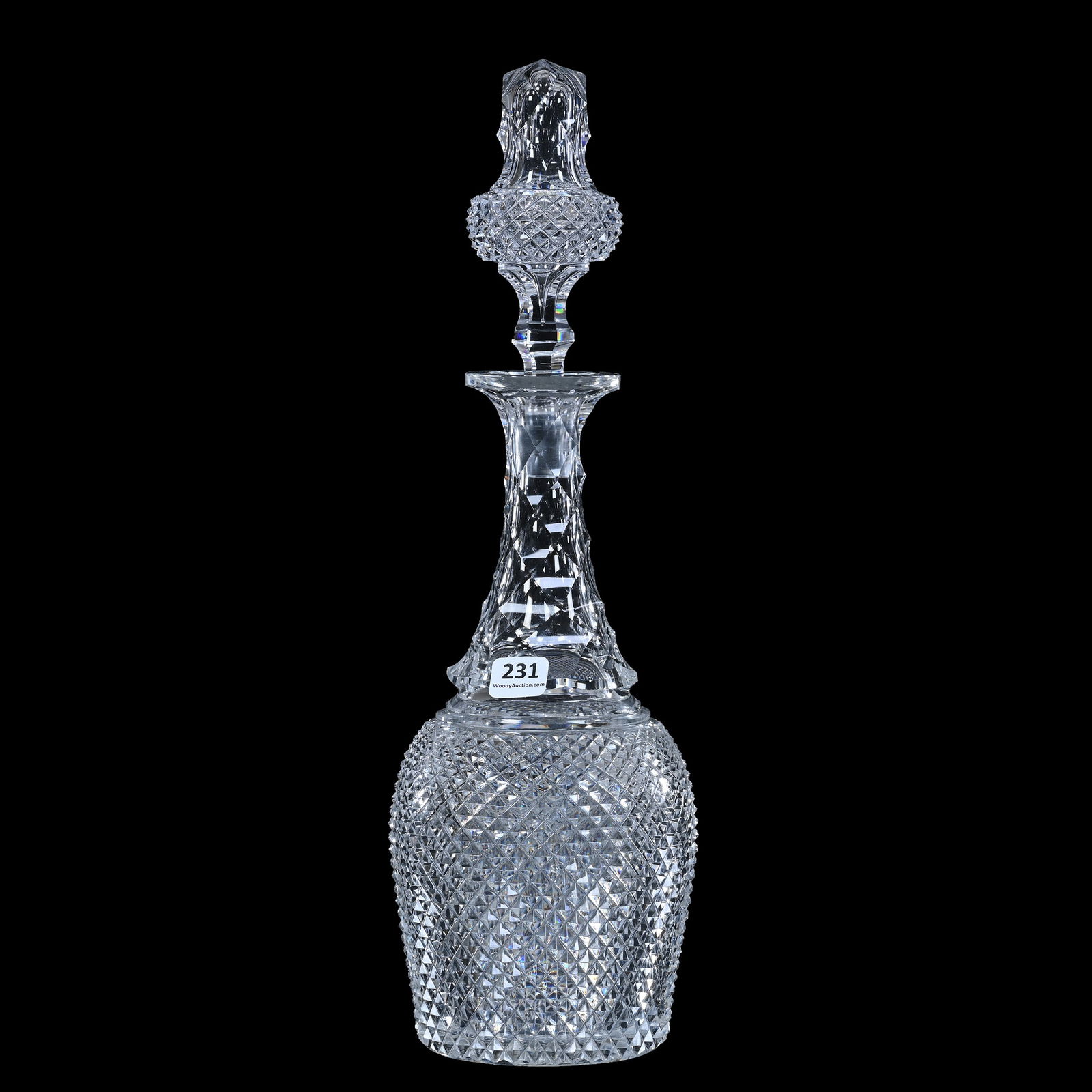 Decanter, ABCG, Full Diamond Cut Body With St. Louis Diamond Cut Neck (1 of 3)