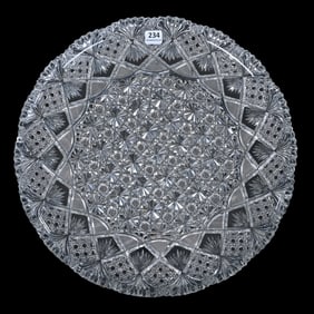 OUTSTANDING! Round Tray, ABCG, Signed J. Hoare "Spider Web" pattern