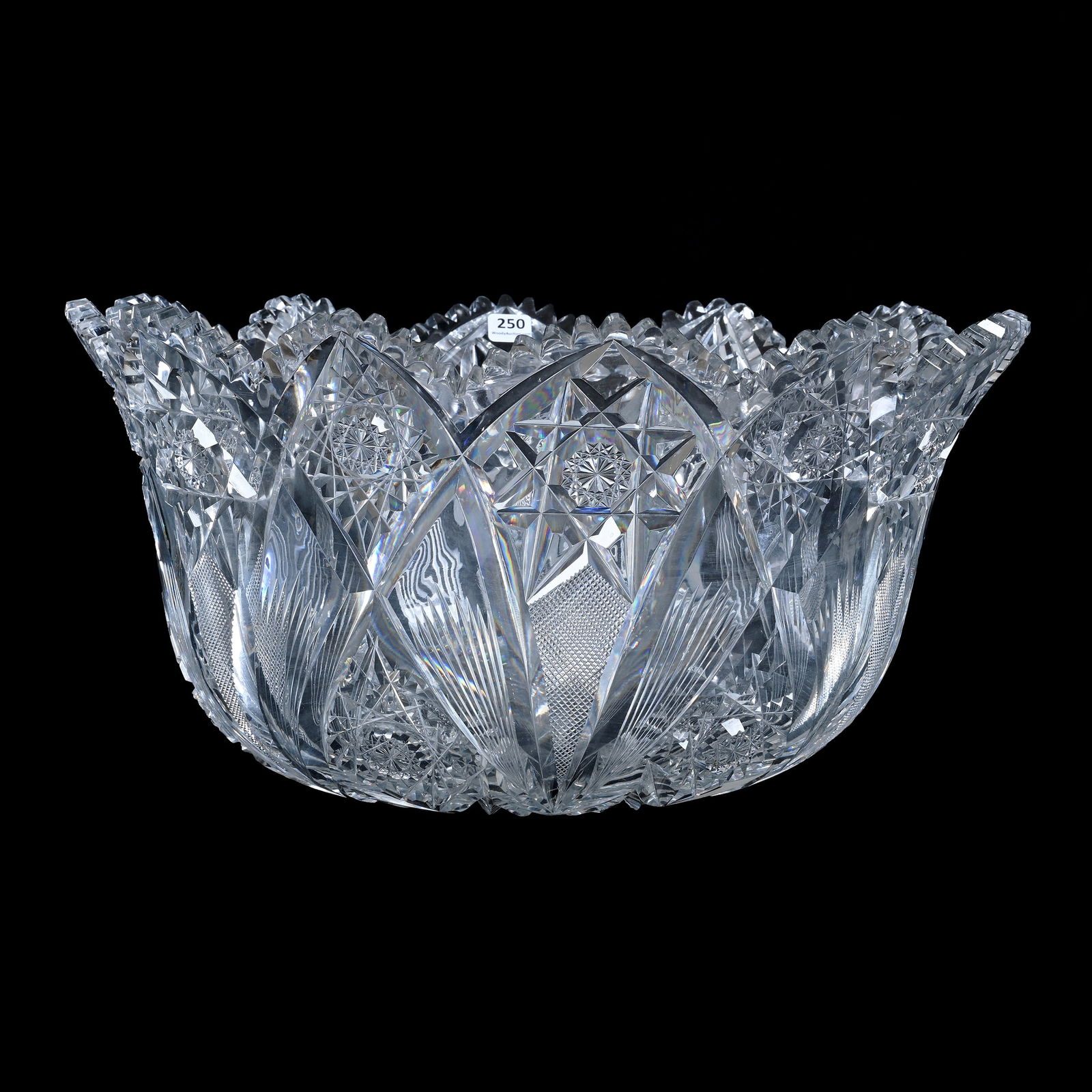 One Piece Punch Bowl, ABCG, Signed Hawkes Holland Pattern (1 of 11)