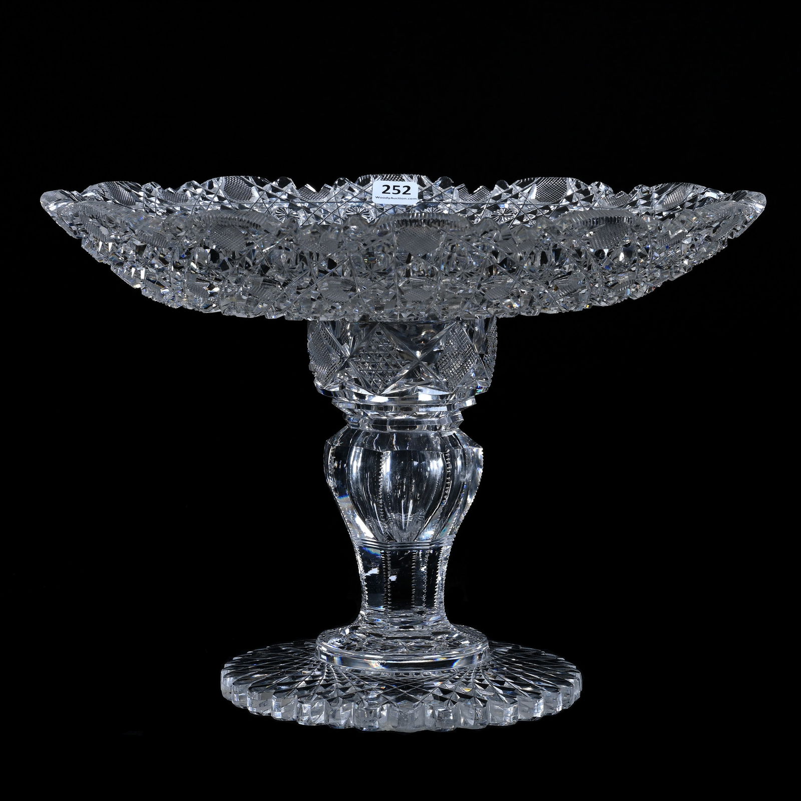Two Part Cake Stand, ABCG, Harvard And Flashed Hobstar Motif (1 of 6)