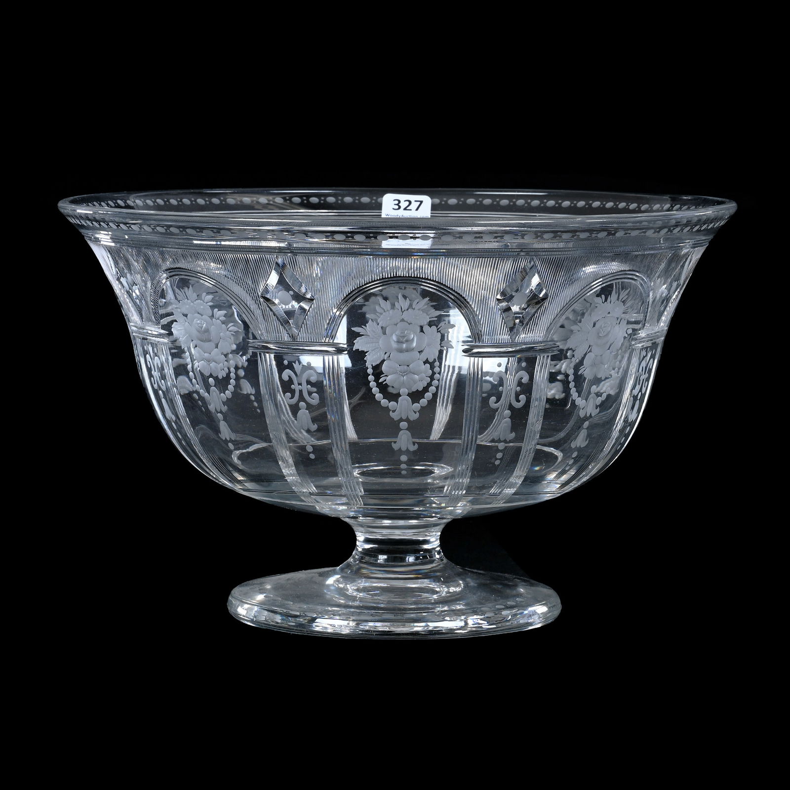Pedestal Punch Bowl, ABCG, Adam II Pattern By Sinclaire (1 of 3)