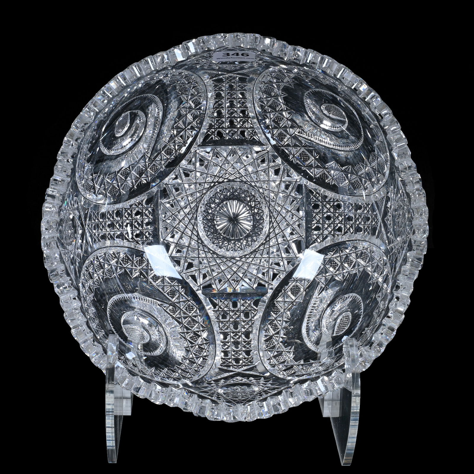 Bowl, ABCG, Signed J. Hoare, Circular Snail Cut Design (1 of 3)