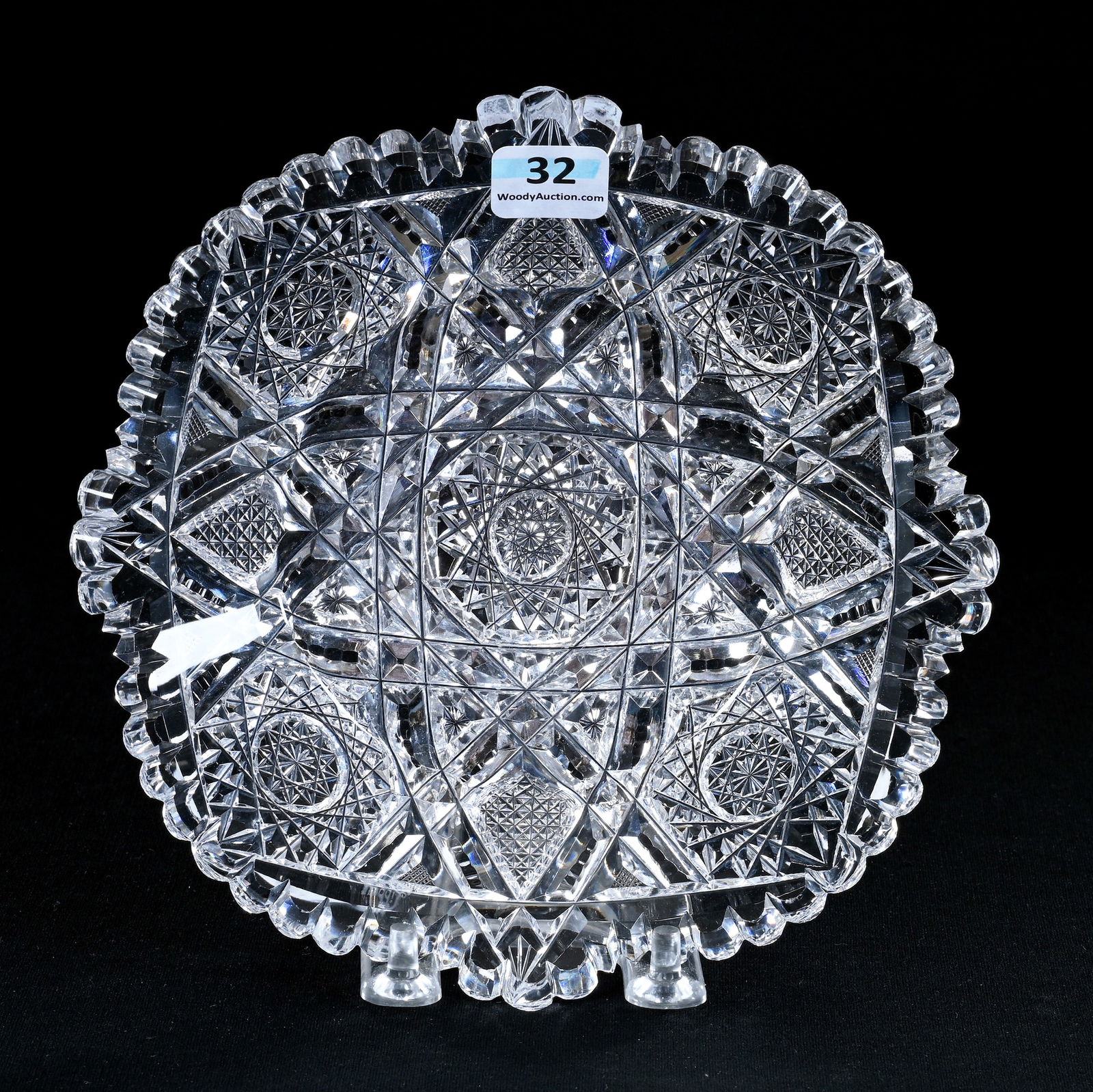 Plate, American Brilliant Cut Glass, Signed Libbey Somerset Pattern (1 of 3)