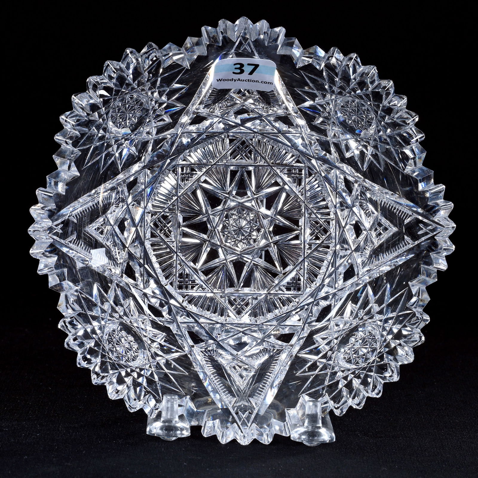 Dish, American Brilliant Cut Glass, Winton Pattern By Pairpoint: Dish, American Brilliant Cut Glass, Winton Pattern By Pairpoint, 1.5" x 6", Exactly As Featured In ACGA Pairpoint Catalog Reprint, Pg. 51, Eleanor Eulau Collection.