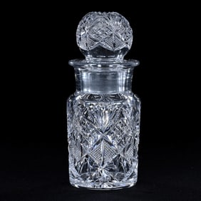 Olive Jar, American Brilliant Cut Glass, H&S Pattern By Higgins & Seiter
