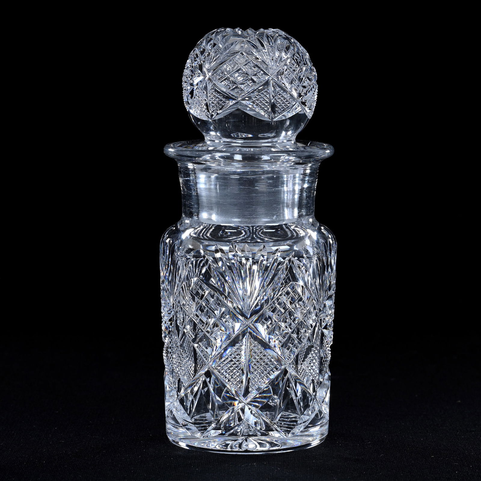 Olive Jar, American Brilliant Cut Glass, H&S Pattern By Higgins & Seiter
