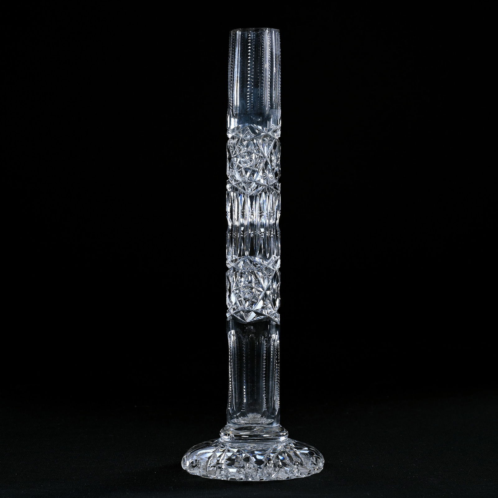 Hat Pin Holder/Bud Vase, American Brilliant Cut Glass, Hobstar, Prism, And Punty Motif (1 of 5)