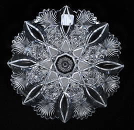 Plate, American Brilliant Cut Glass, Grecian Pattern By Hawkes