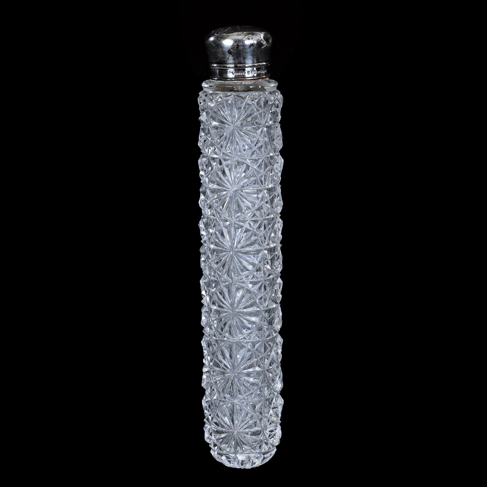 Lay Down Cologne Bottle, American Brilliant Cut Glass, Russian Pattern (1 of 4)