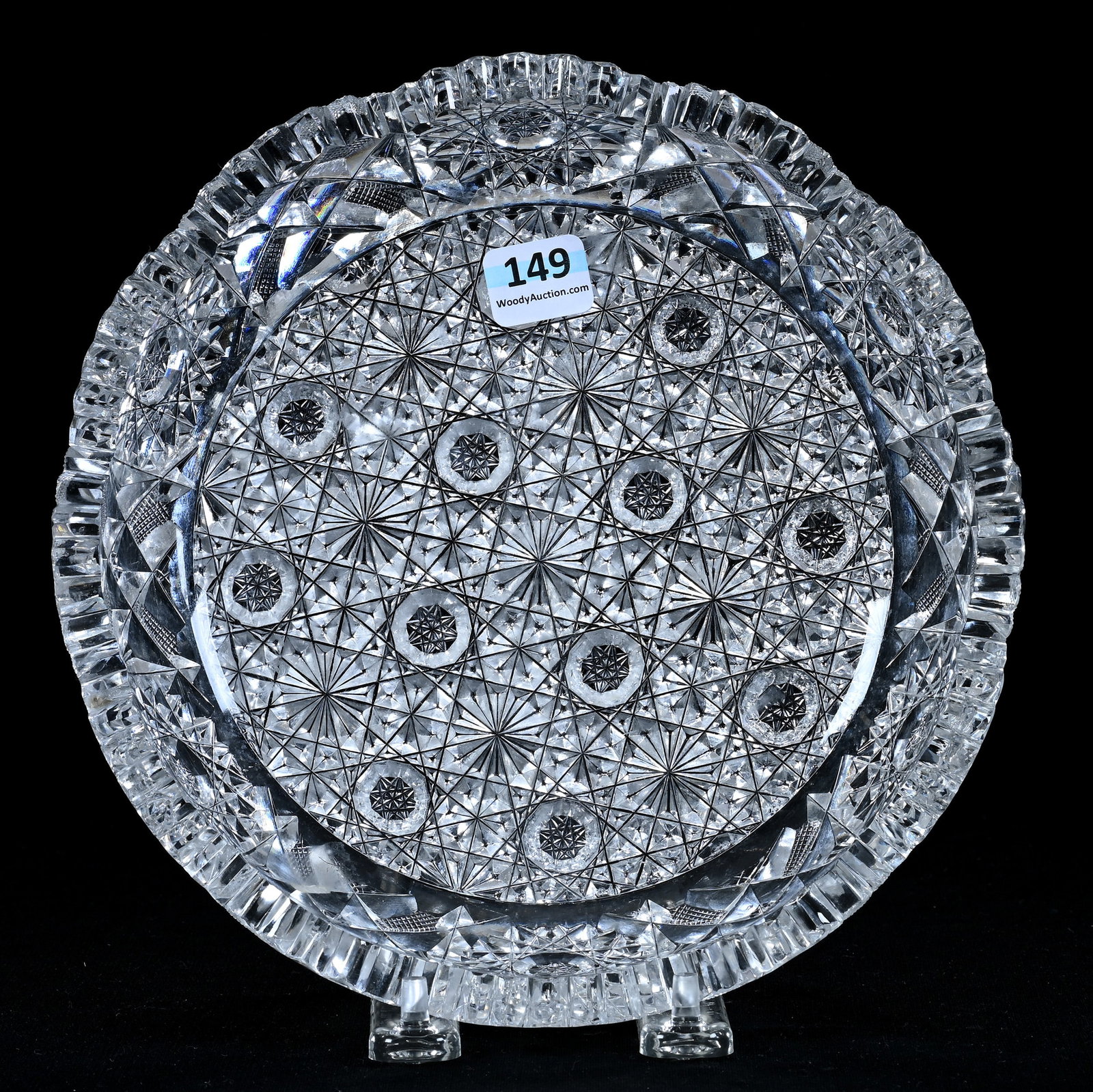 Low Bowl, American Brilliant Cut Glass, Hunt's Royal Pattern (1 of 2)