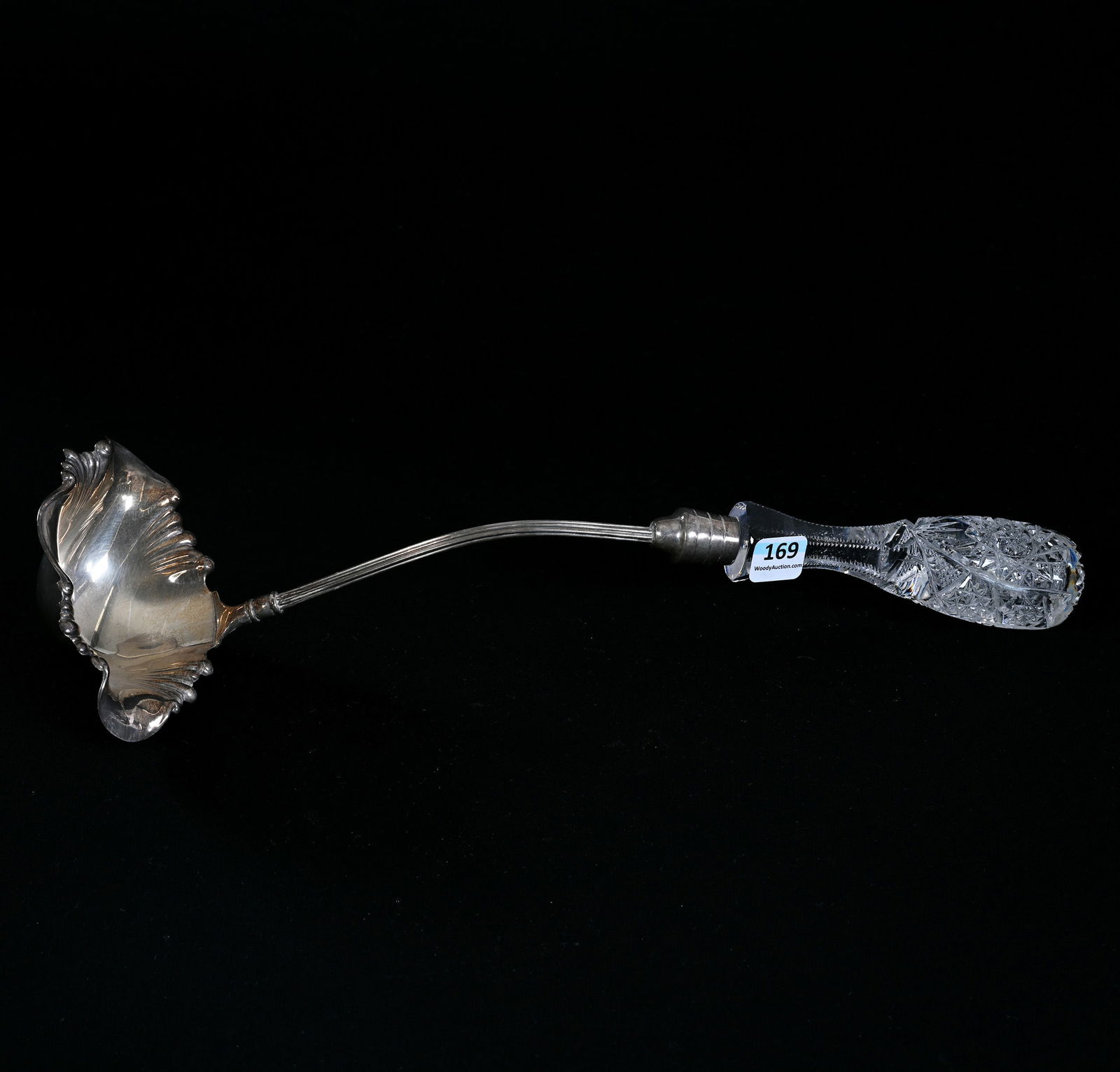 Punch Ladle, American Brilliant Cut Glass, Hobstar, Strawberry Diamond And Fan Motif (1 of 5)