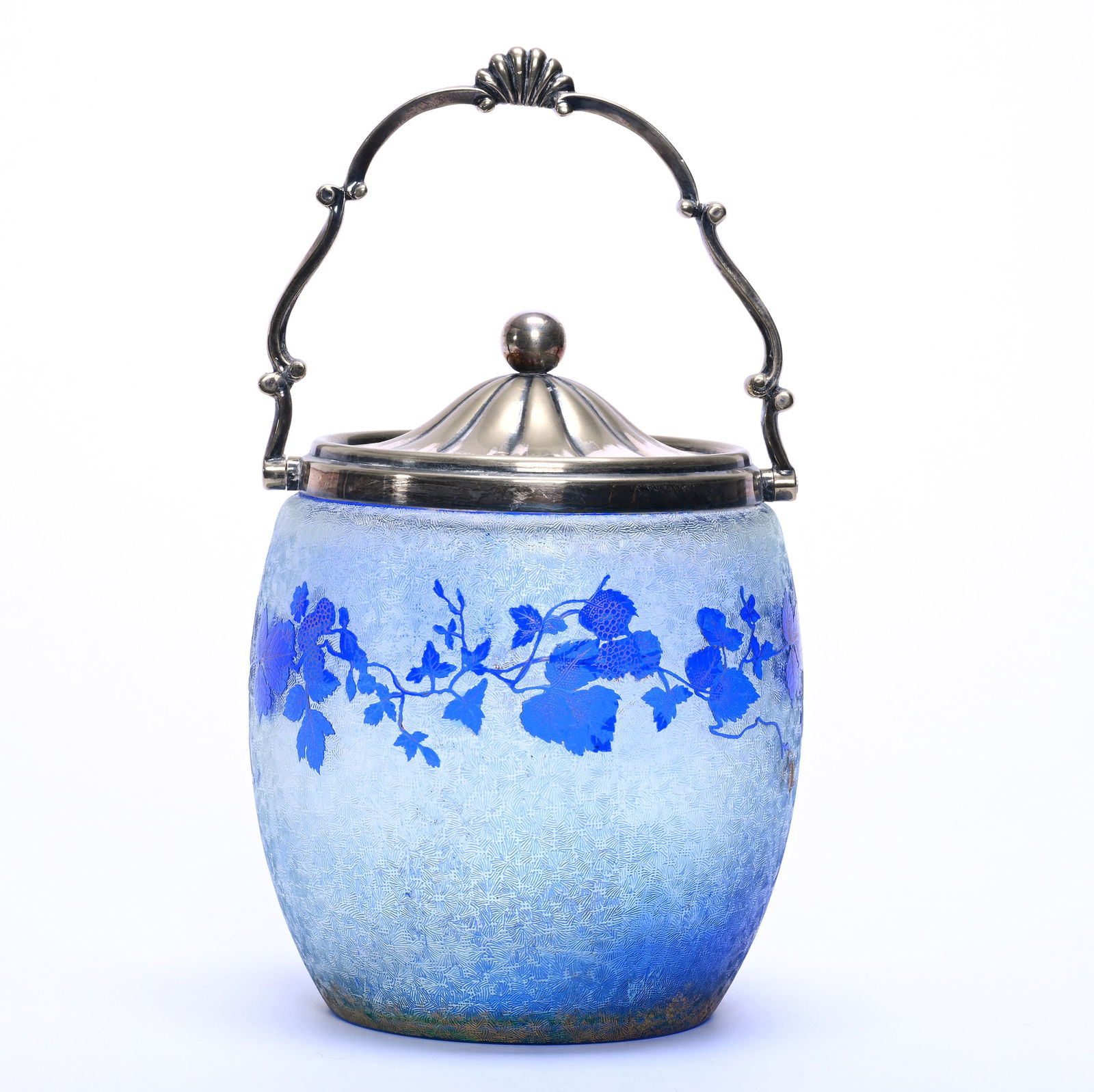 Biscuit Jar, Unmarked St. Louis/Baccarat Style Art Glass (1 of 3)