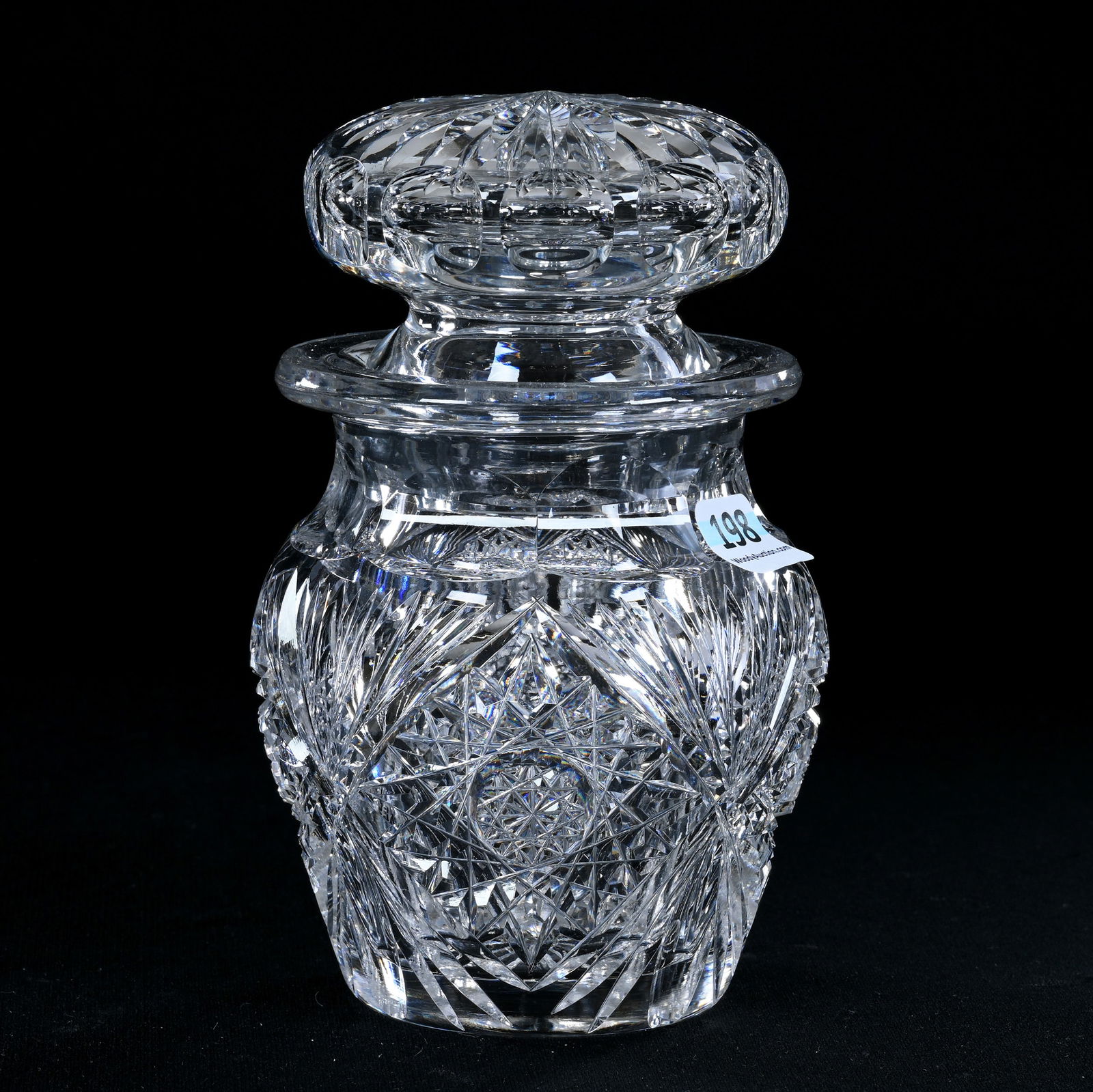 Cherry Jar, American Brilliant Cut Glass, Uncatena Pattern By Pairpoint (1 of 3)