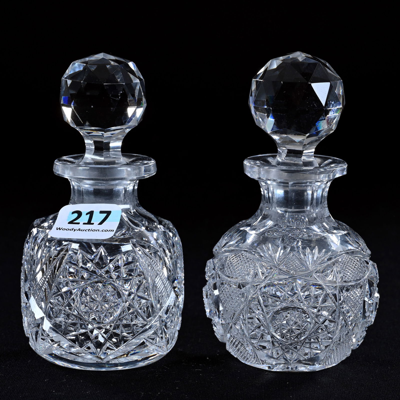 (2) Perfume Bottles, American Brilliant Cut Glass (1 of 3)