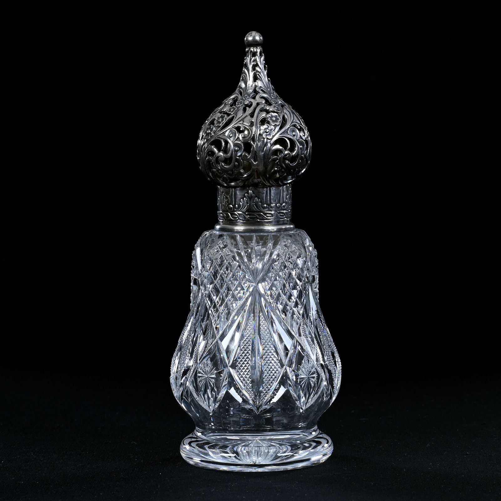 Novelty Perfume/Cologne, American Brilliant Cut Glass, Crosscut Diamond, Strawberry Diamond, Star (1 of 6)