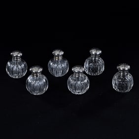 (3) Matching Salt And Pepper Shaker Sets, American Brilliant Cut Glass
