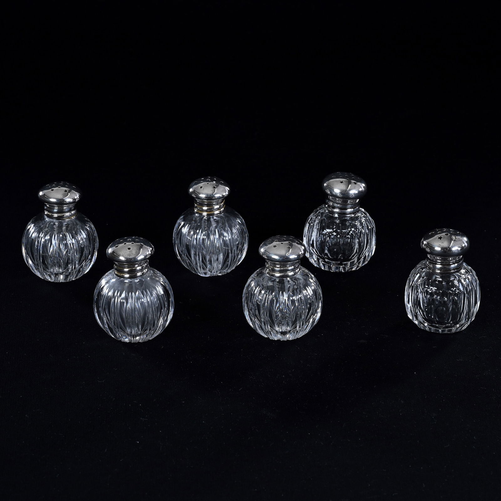 (3) Matching Salt And Pepper Shaker Sets, American Brilliant Cut Glass (1 of 5)