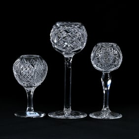 (2) Violet Globes, American Brilliant Cut Glass