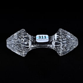Knife Rest, American Brilliant Cut Glass, Pattern Resembles Hobart By Unger Brothers