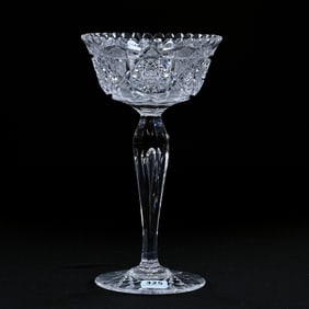 Jelly Compote, American Brilliant Cut Glass, Electra Pattern By Straus
