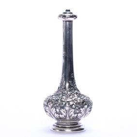 Perfume Bottle, Solid Sterling Silver Marked Tiffany And Company #7428 9136