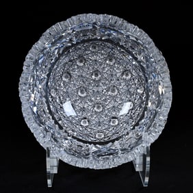 Bowl, American Brilliant Cut Glass, Hunt's Royal Pattern