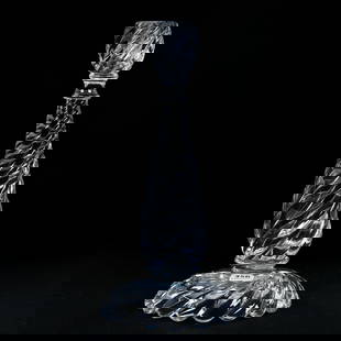 Candlestick, American Brilliant Cut Glass, Swirled Pillar Pattern, Superb Quality Blank: Candlestick, American Brilliant Cut Glass, Swirled Pillar Pattern, Superb Quality Blank, 11" x 5.5", Eleanor Eulau Collection.