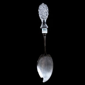 Ice Cream Server, ABCG, No. 60 Design, Russian Pattern With Clear Cut Button