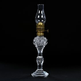 Kerosene Lamp, BPCG, Hobstar And Diamond Cut Motif