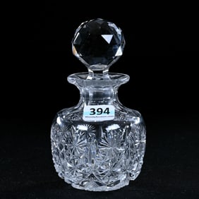 Cologne Bottle, American Brilliant Cut Glass, Grecian Pattern By Hawkes