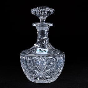 Cologne Bottle, American Brilliant Cut Glass, Marlboro Pattern By Dorflinger