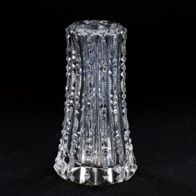 Hatpin Holder, All Glass, American Brilliant Cut Glass, Prism Cut Body, Unique Form