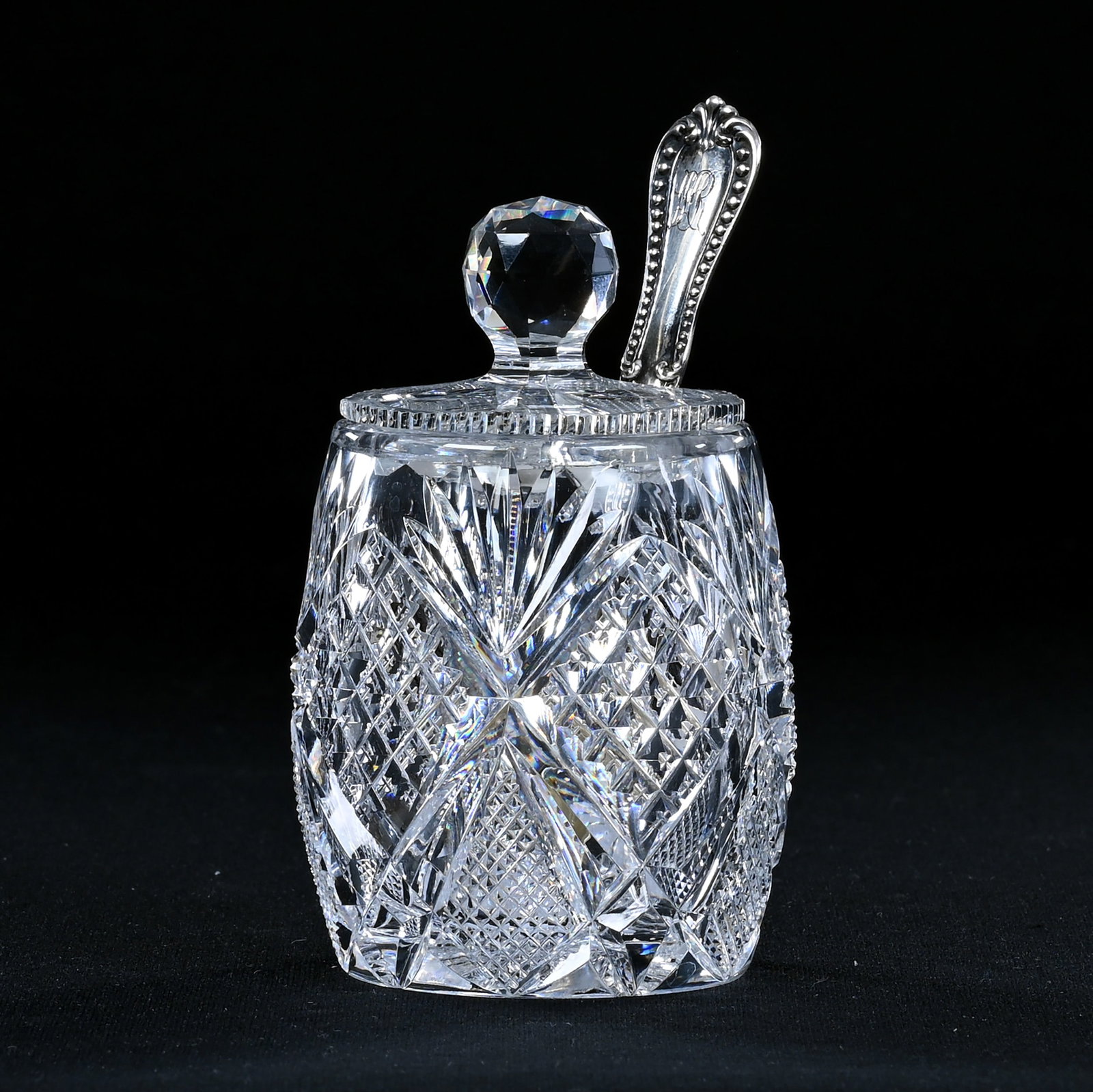 Mustard Jar, American Brilliant Cut Glass, Devonshire Pattern  By Hawkes (1 of 5)